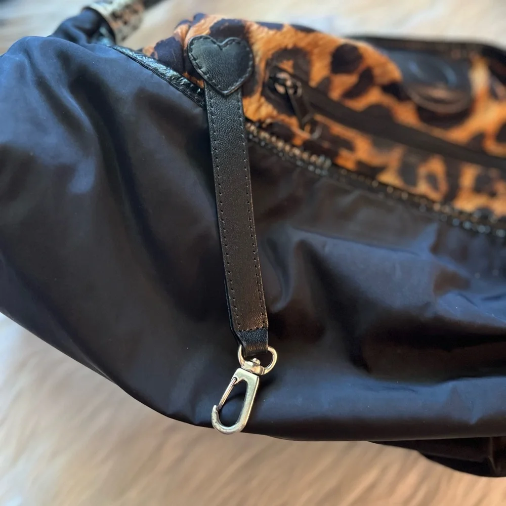 Brighton animal print hobo shoulder bag purse